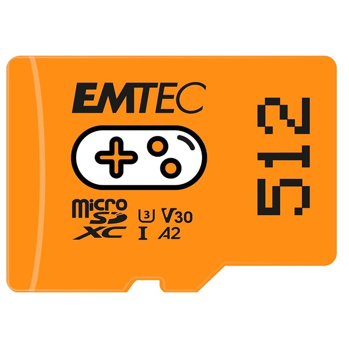 Карта памет Emtec microSDXC, 512GB, UHS-I U3, A2, V30, Клас 10