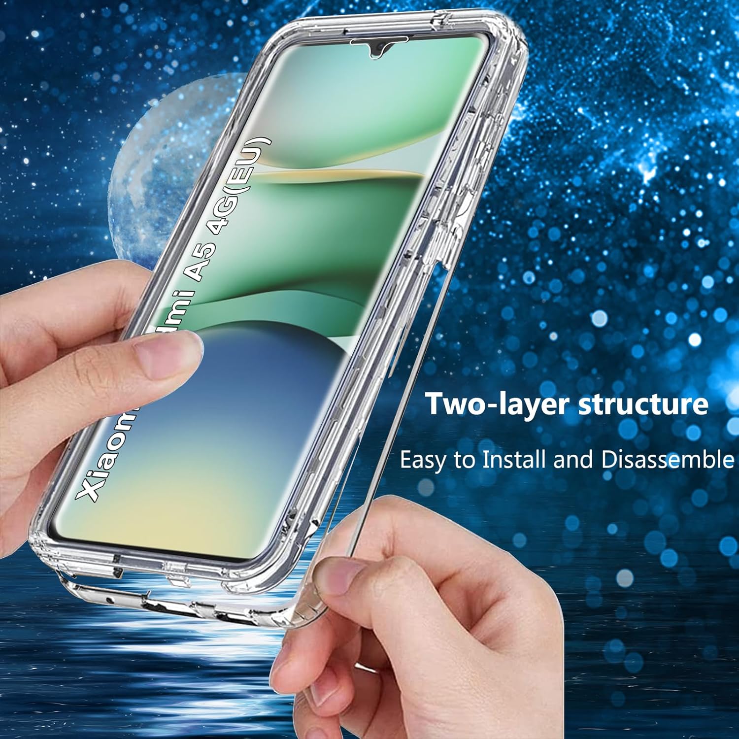 Husa 360 compatibila cu Xiaomi Redmi A5 171mm - V2 Transparent fata si spate