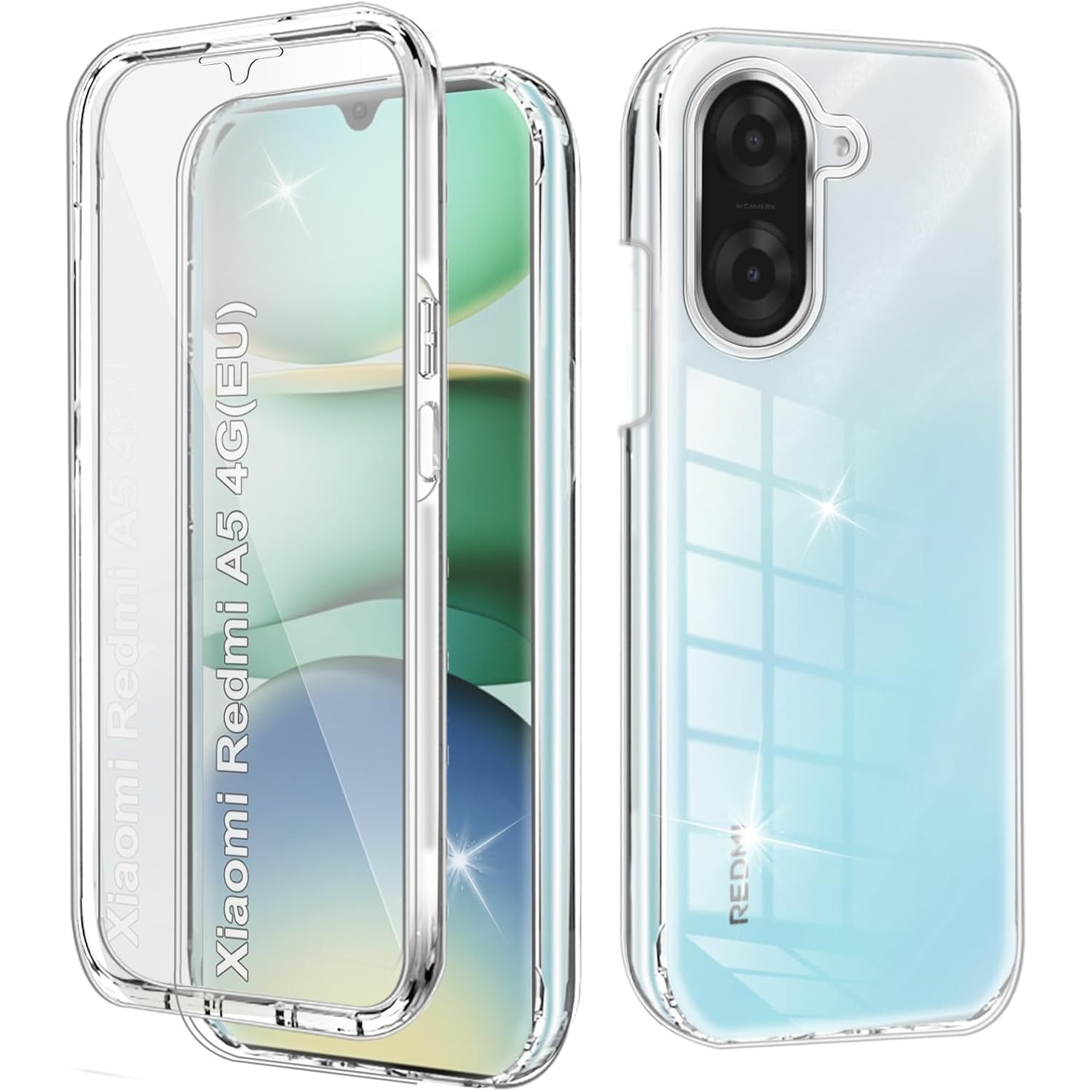 Husa 360 compatibila cu Xiaomi Redmi A5 171mm - V2 Transparent fata si spate