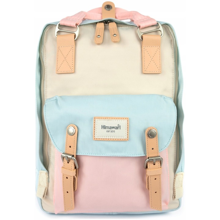 Rucsac Himawari, compartiment pentru laptop 14", hidrofob, ecru, dimensiuni S