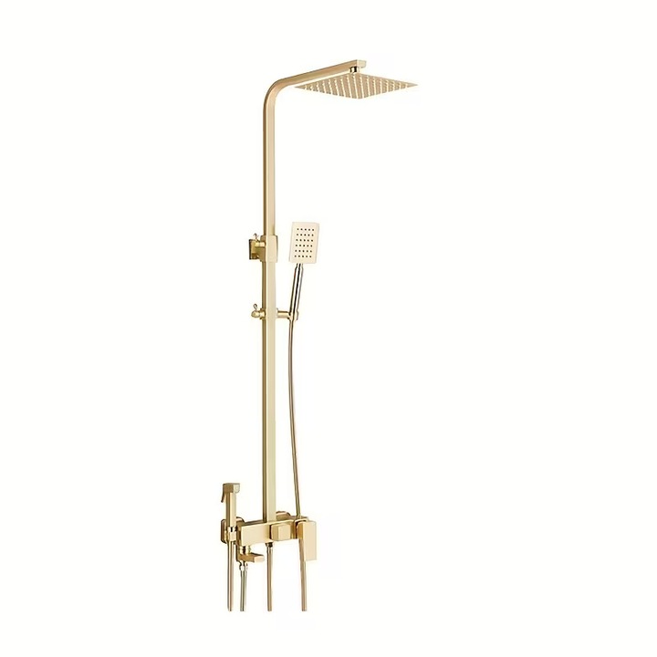 Coloana de Dus si Cada HydroSpray, 4 Functii, Auriu Periat, 73-116cm, Set Complet