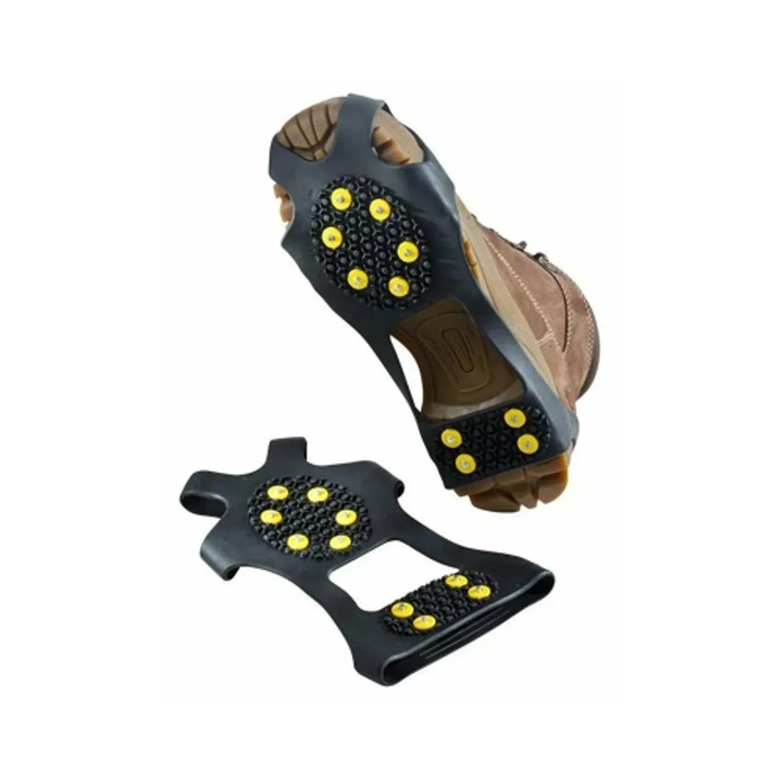 Tampoane antiderapante pentru incaltaminte, crampoane cu 10 colturi, marimea M (36–38) – aderenta sigura pe gheata si zapada