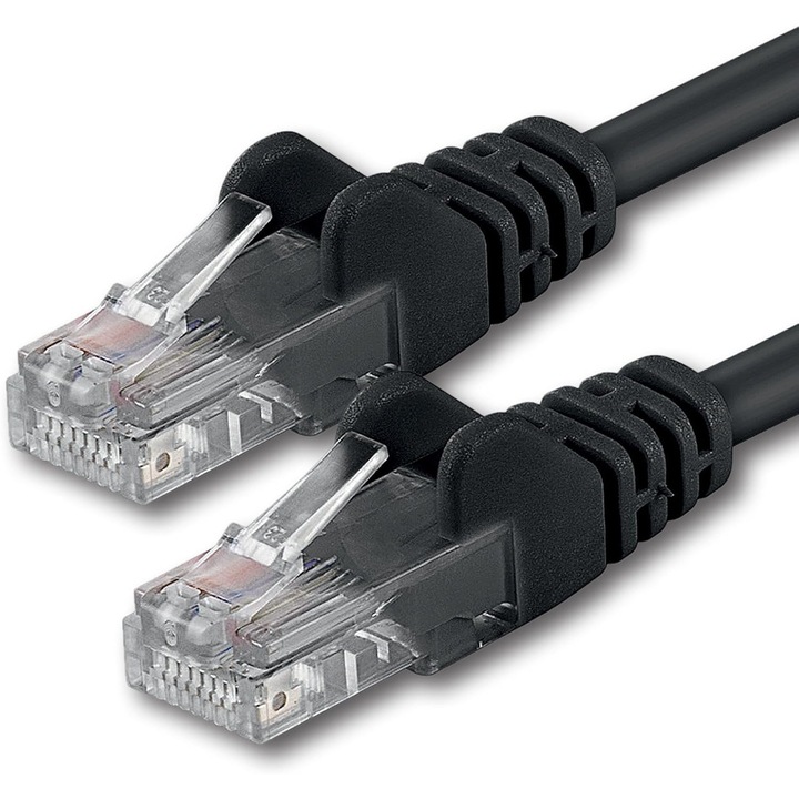 Ethernet Cat 6, 10m, Negru, RJ45 Gigabit