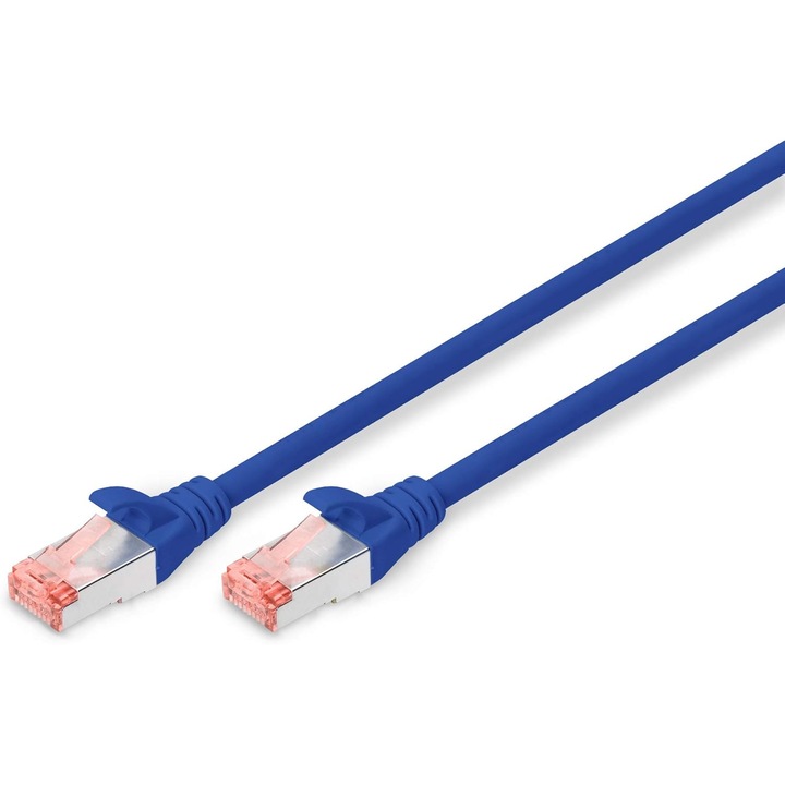 DIGITUS Cat 6 S-FTP hálózati kábel, 5m, kék, S-FTP árnyékolás