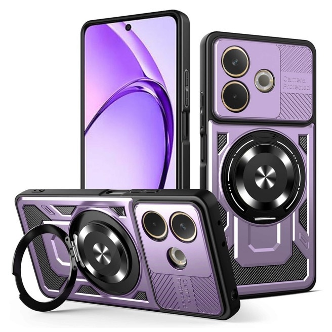 Husa Upzz® CamProtect Magnetic Pentru Oppo A5 Pro 4G / A5 Pro 5G, Materiale Premium, AntiShock, Mov