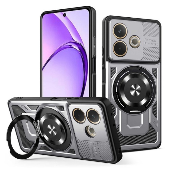 Husa Upzz® CamProtect Magnetic Pentru Oppo A5 Pro 4G / A5 Pro 5G, Materiale Premium, AntiShock, Gri
