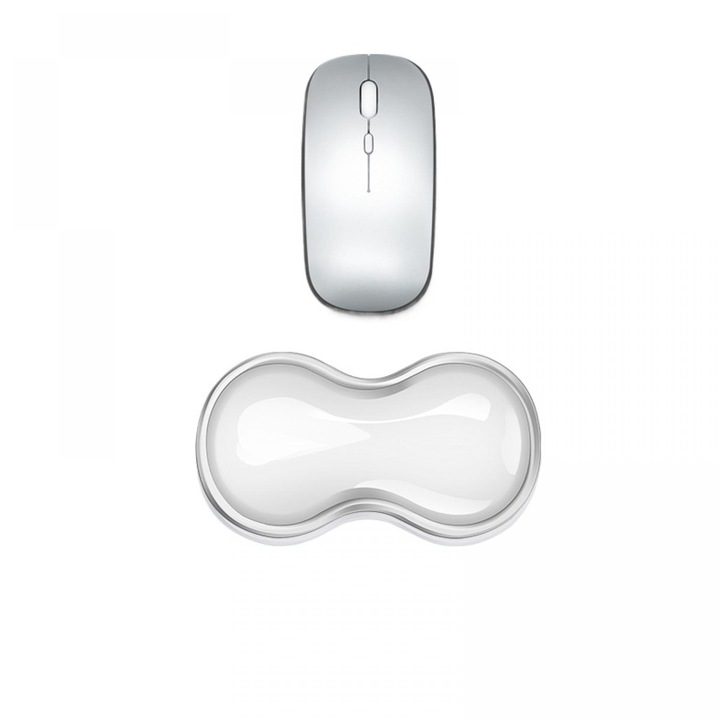Suport Ergonomic Incheietura, Moale Si Antialunecare, Accesoriu Birou Pentru Mouse，Transparent