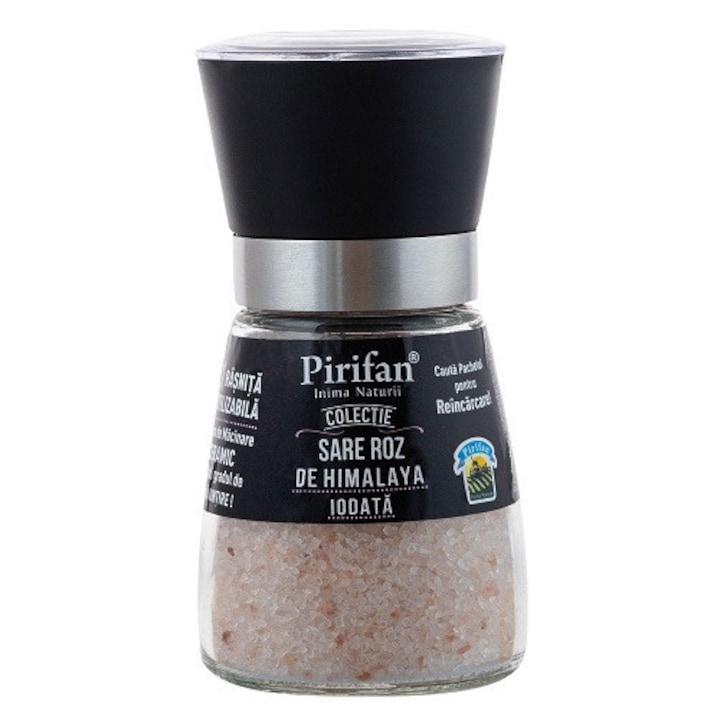 Rasnita sare Himalaya Pirifan, grunjoasa, iodata, 200gr, neprelucrata, nerafinata