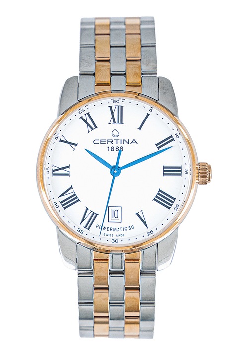 Certina, Швейцарски часовник от неръждаема стомана, Сребрист, Златист
