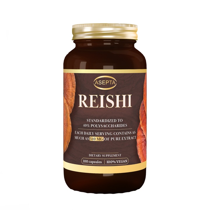Reishi 540 mg, Suport Imunitar, Vitalitate si Echilibru - 100 Capsule
