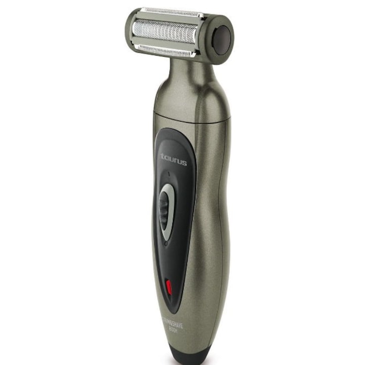 Aparat de tuns corporal Taurus TRIM & SHAVE BODY. 3, 6 V, utilizare umed/uscata, Acumulator, Pieptene 3 mm, Autonomie 30 min Gri