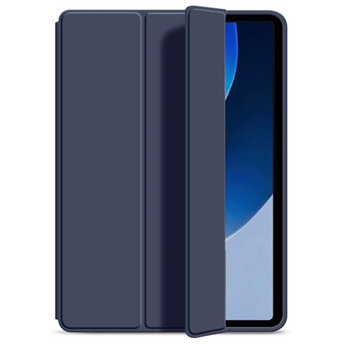 Husa tableta, pentru iPad Air 6th/7th 11 inch (24/25) / ipad Pro 11 inch (22/21/20/18) / ipad Air 4th/5th 10.9 inch（20/22), Trezire automata / somn, atingere confortabila a pielii, capac de protectie subtire tripla cu TPU moale inapoi, Albastru