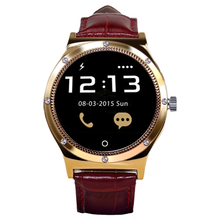 Ceas inteligent femei, Swiss go, multicolor, design rotund