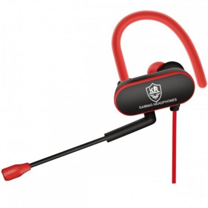 Casti gaming cu microfon KR-GM804, rosu\negru