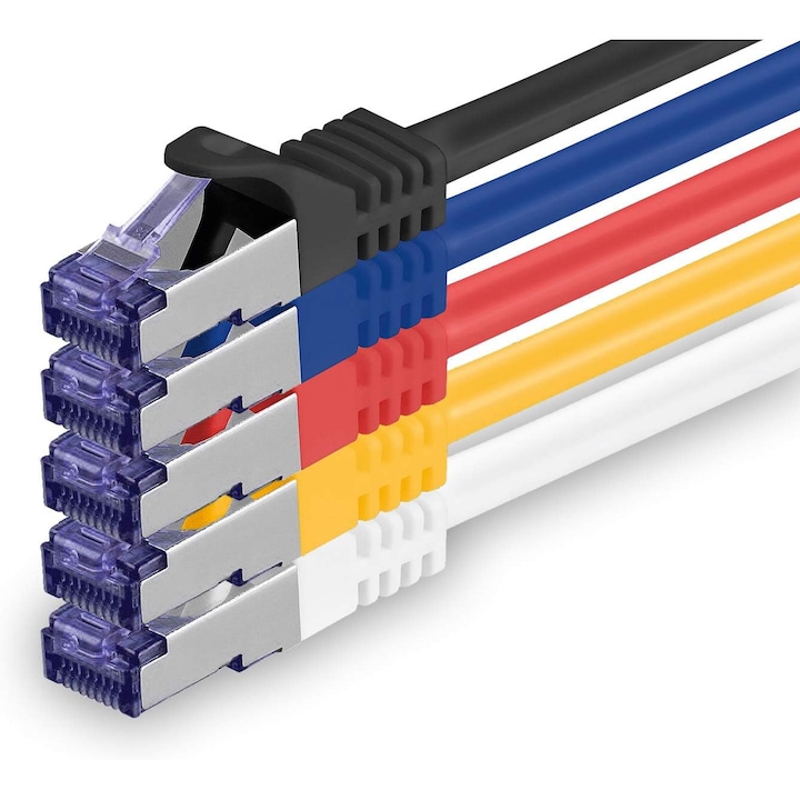 Cablu rețea Cat.7, 10Gb/s, PoE+, RJ45, 1aTTack.de