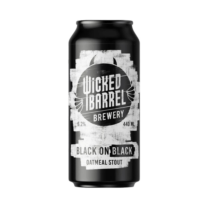 Bere artizanala Wicked Barrel - Black On Black, Imperial Stout, 6.2%, 440 ml
