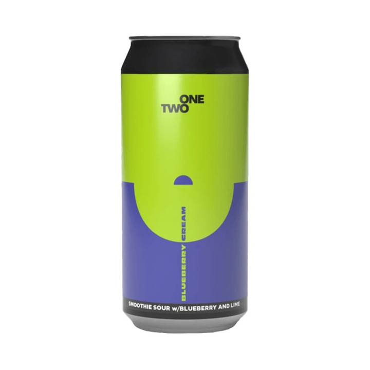 Bere artizanala OneTwo - Blueberry Cream, Sour, 3%, 440 ml