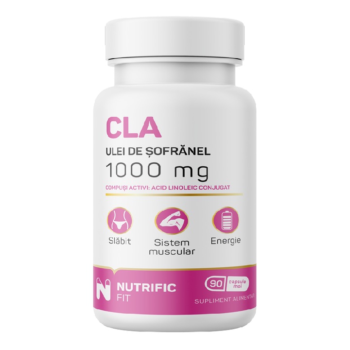 CLA 1000mg Ulei de Sofranel, 1000 mg, 90 Capsule Moi