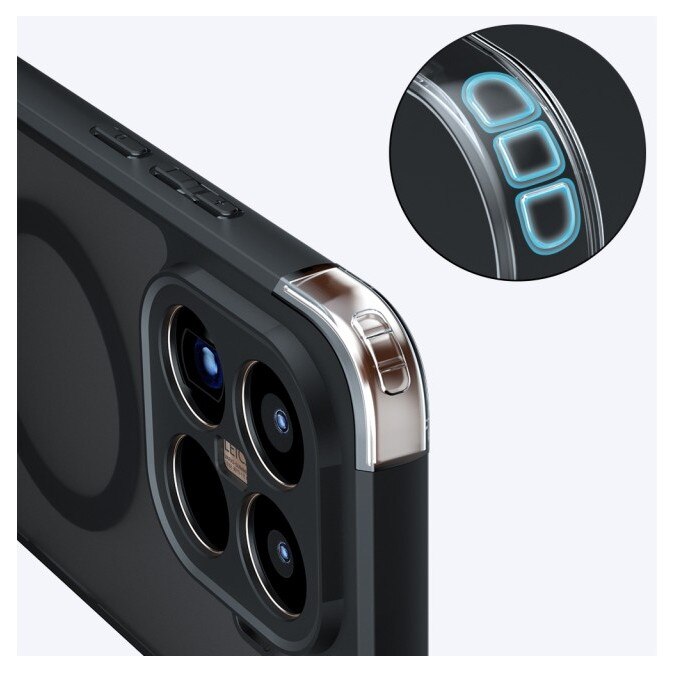 Husa Upzz® Pure Pentru Xiaomi 15T, Functie Magsafe, Design Premium, Super Rezistenta, Negru