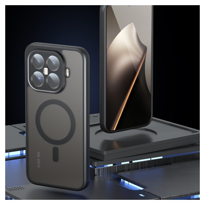Husa Upzz® Pure Pentru Xiaomi 15T, Functie Magsafe, Design Premium, Super Rezistenta, Negru