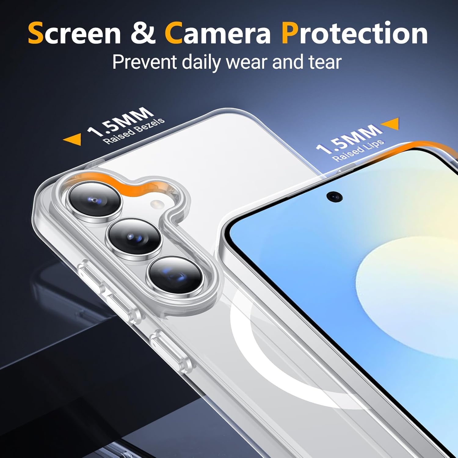 Carcasa Nextronic transparentă rezistentă la impact pentru Samsung Galaxy S24 FE, suport ascuns