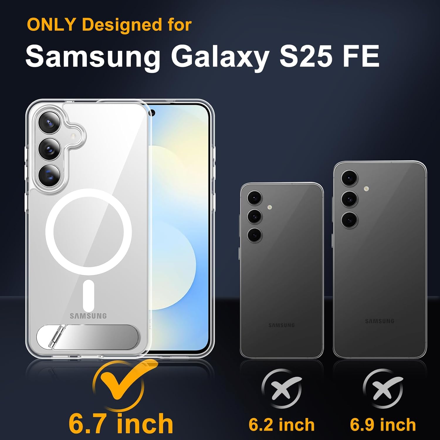 Carcasa Nextronic transparentă rezistentă la impact pentru Samsung Galaxy S24 FE, suport ascuns