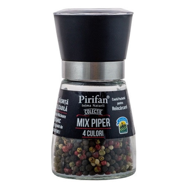 Rasnita condimente Pirifan, piper 4 culori, 75g