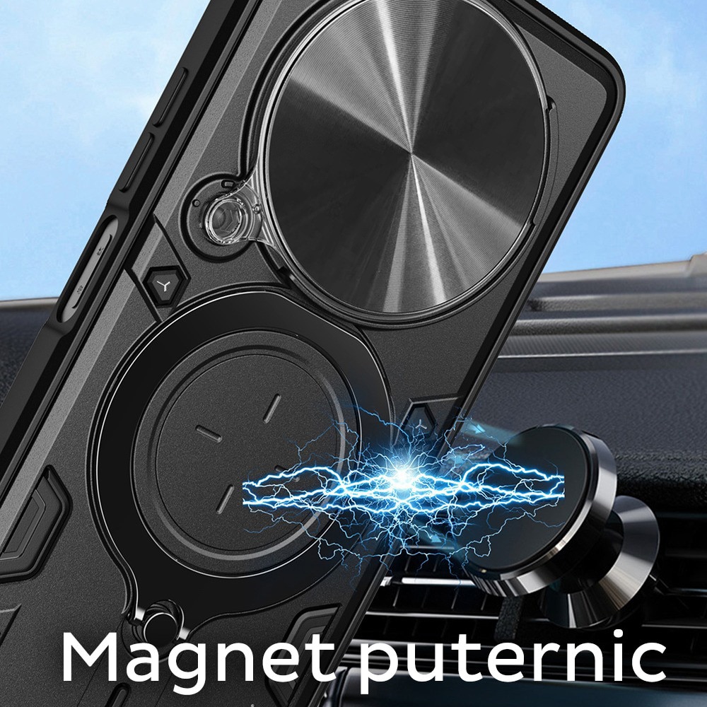 Husa pentru Honor Magic 8 Lite, DaDen CamGuard Pro Kickstand, Slider Camera, Antisoc, Protectie Superioara, Albastru