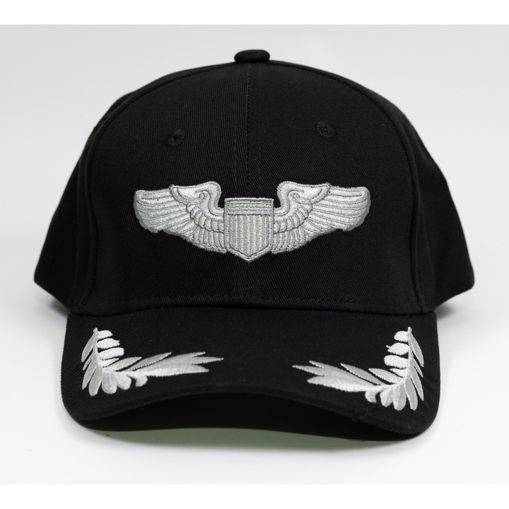 Sapca brodata US Air Force Pilot Wings, negru, marime reglabila 56–58 cm