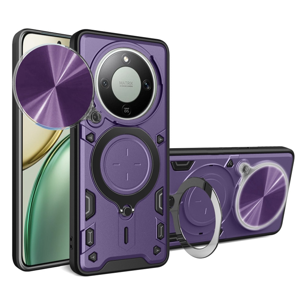 Husa pentru Honor Magic 8 Lite, DaDen CamGuard Pro Kickstand, Slider Camera, Antisoc, Protectie Superioara, Albastru