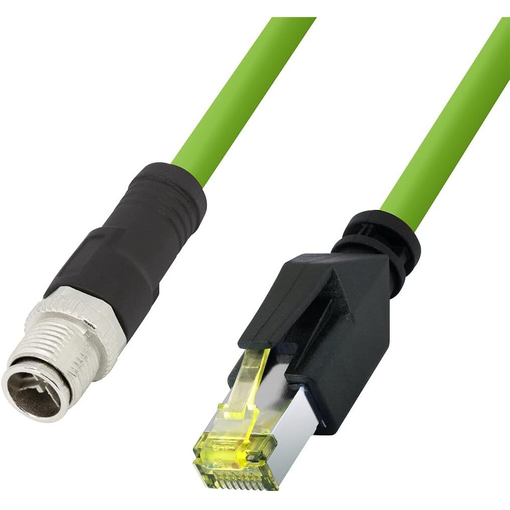 Cablu Patch Industrial LogiLink M12 CAT6A X-coded, 10m, flexibil