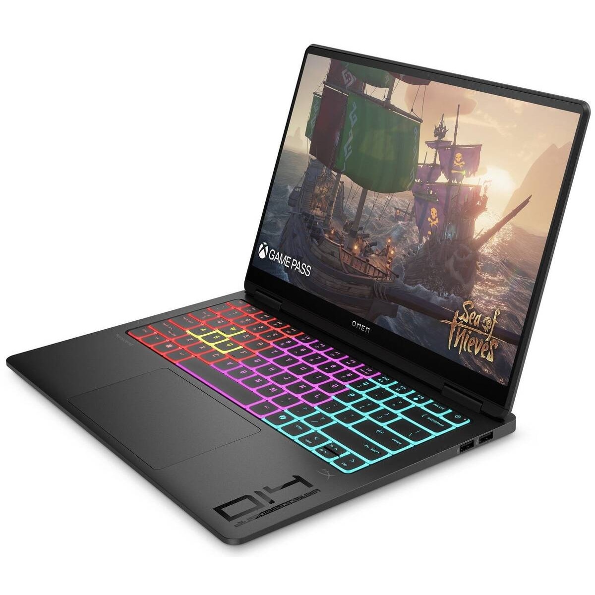 Laptop HP Omen Transcend 14-fb1217nw Ultra 7 255H 14inch 3K OLED 120Hz 32GB 1TB Windows 11 Home RTX5060 Negru