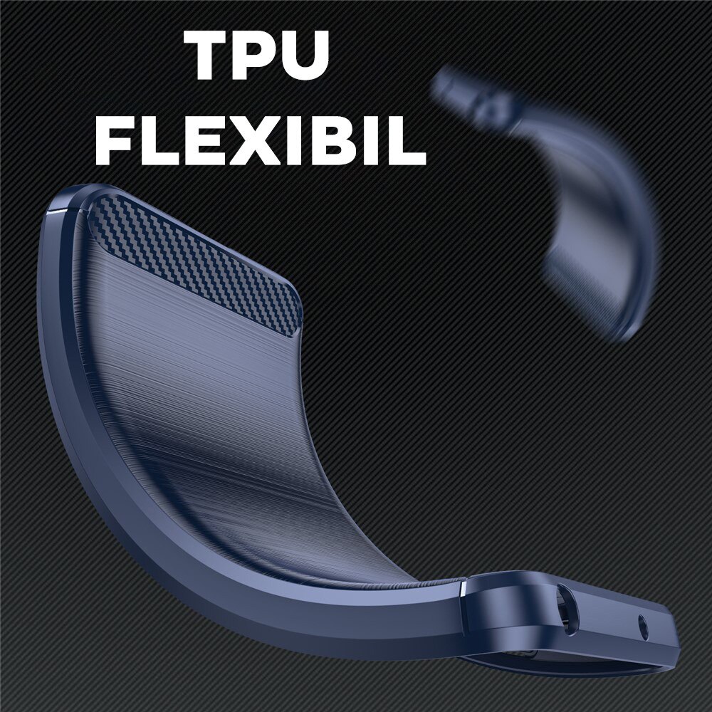 Husa pentru Honor Magic 8 Lite Daden Carbon Flexibila Antisoc, Hybrid Antisoc, Albastru