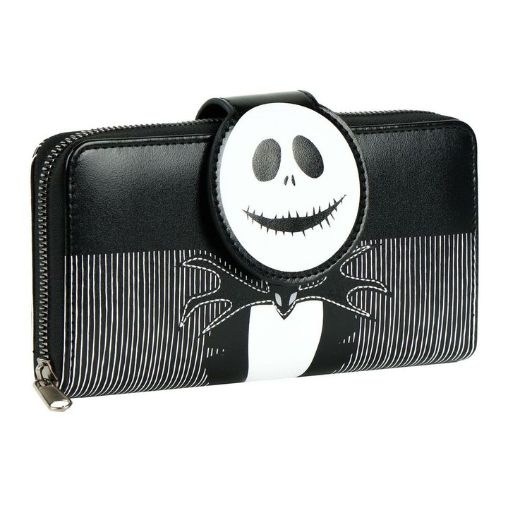 Portmoneu dama The Nightmare Before Christmas, negru, 19x10x2.5cm