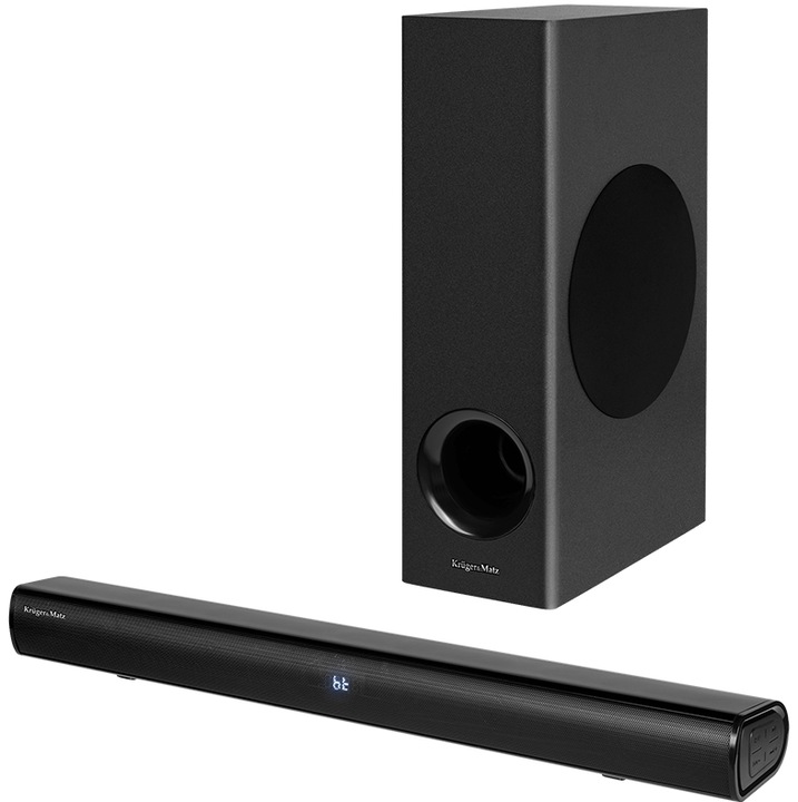 Саундбар Kruger&Matz KM0575, Bluetooth, 2.1 канала, черен