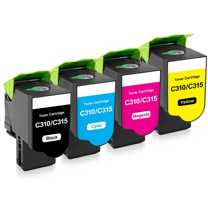 Комплект 4 тонер касети Europrint HQ-WB, Extralarge, Черно, Синьо, Магента, Жълто, 24.500 страници, съвместими с XEROX C310 C315