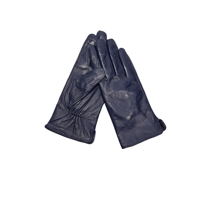 Manusi dama, din piele naturala, bleumarin, XL