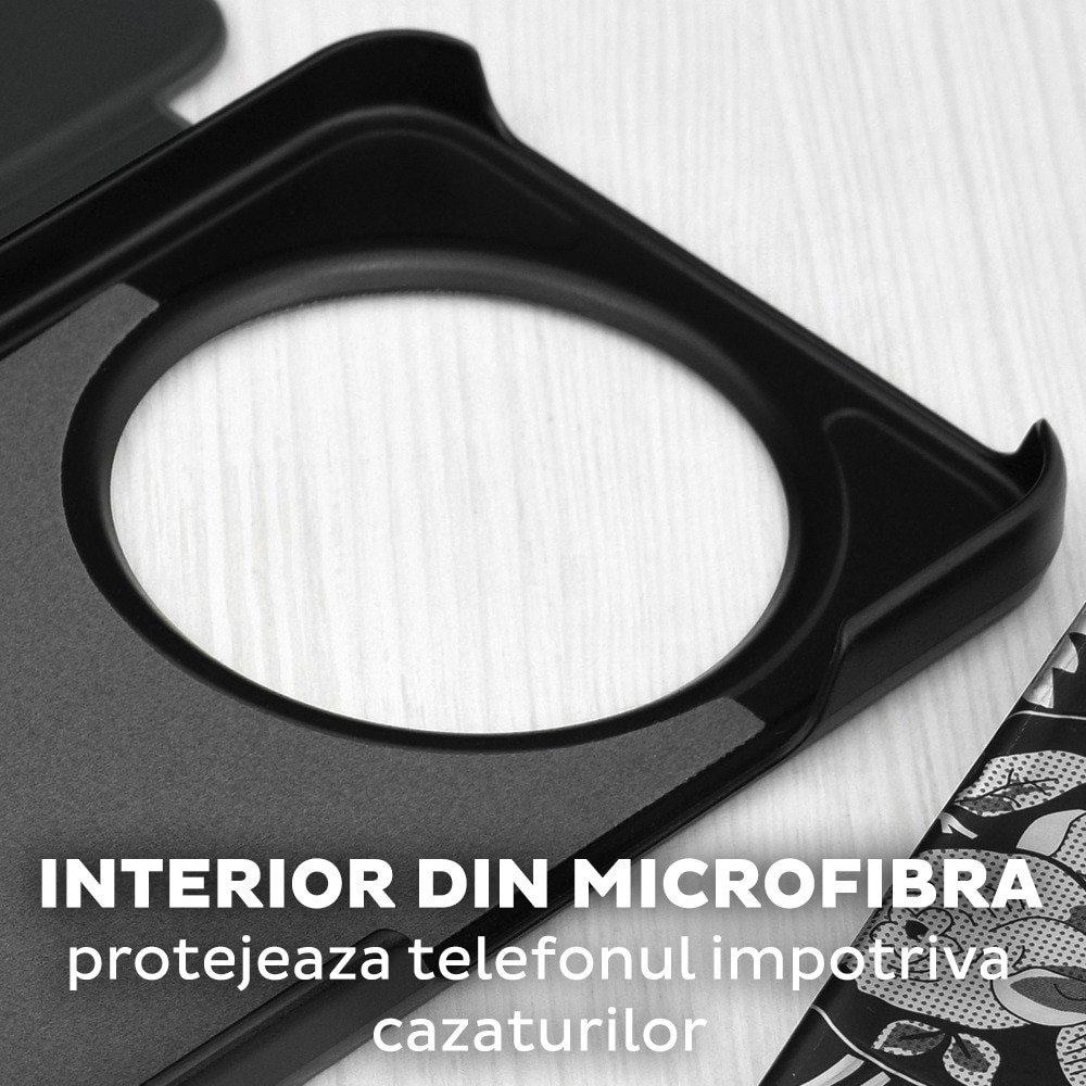 Husa pentru Honor Magic 8 Lite Tip Carte, S-View, Functie de Stand, Calitate Premium, Antisoc, Protectie Sporita, Negru