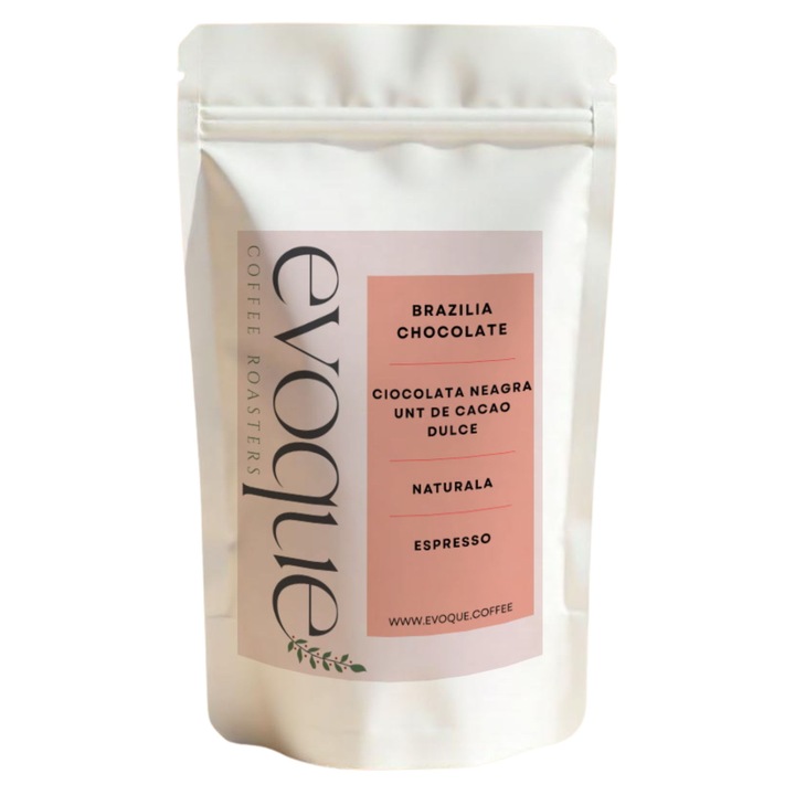 Cafea boabe Brazilia Chocolate Edition, Evoque Coffee, prajire espresso, note de ciocolata neagra