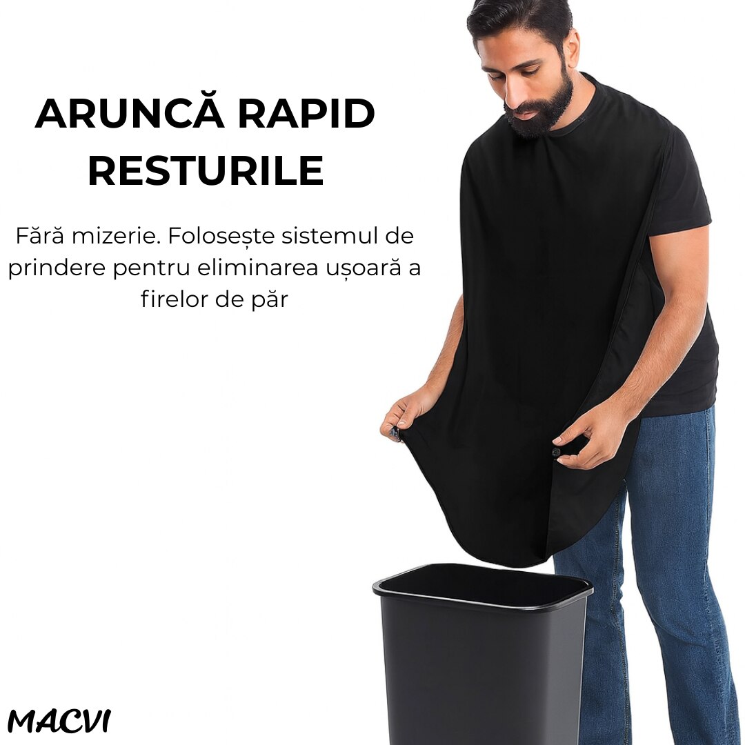 Pelerina tuns Macvi, impermeabila, cu ventuze, neagra, 100x70cm