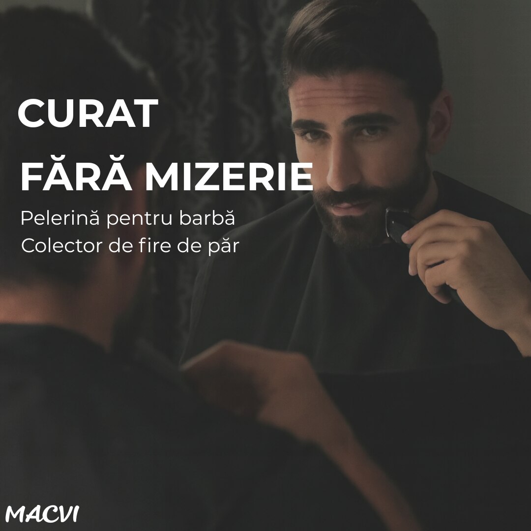 Pelerina tuns Macvi, impermeabila, cu ventuze, neagra, 100x70cm