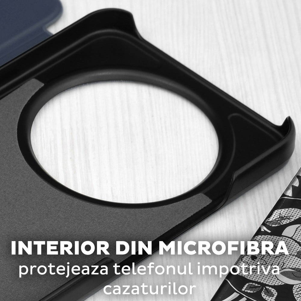 Husa pentru Honor Magic 8 Lite Tip Carte, S-View, Functie de Stand, Calitate Premium, Antisoc, Protectie Sporita, Albastru inchis
