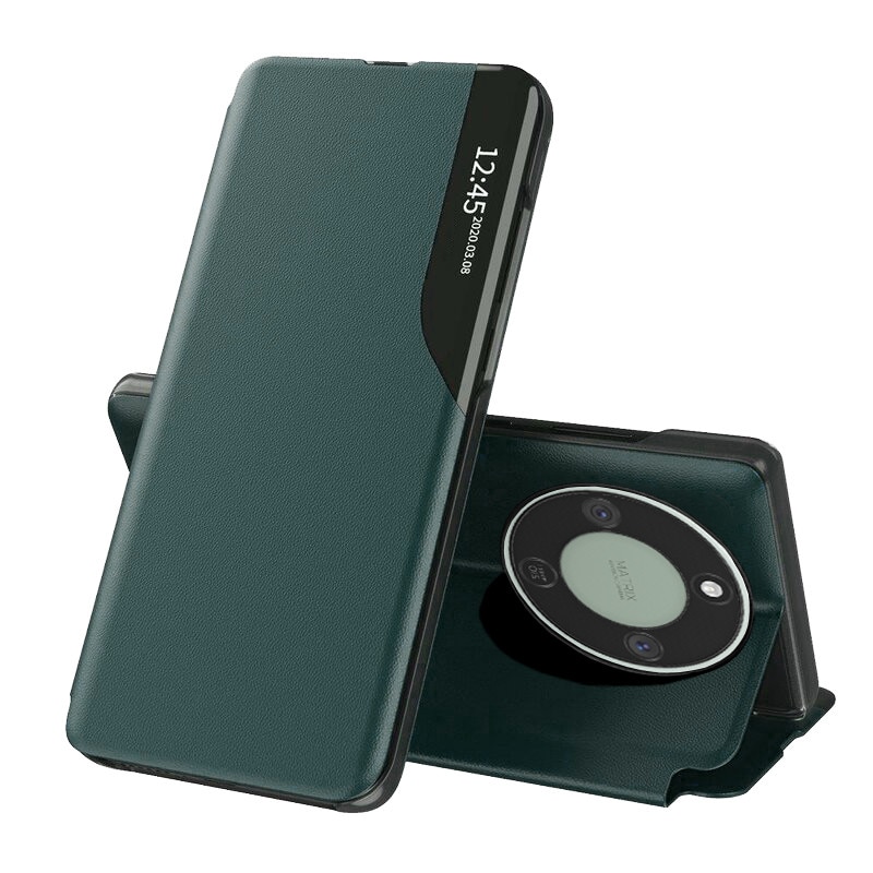Husa pentru Honor Magic 8 Lite tip carte, Smart View, verde