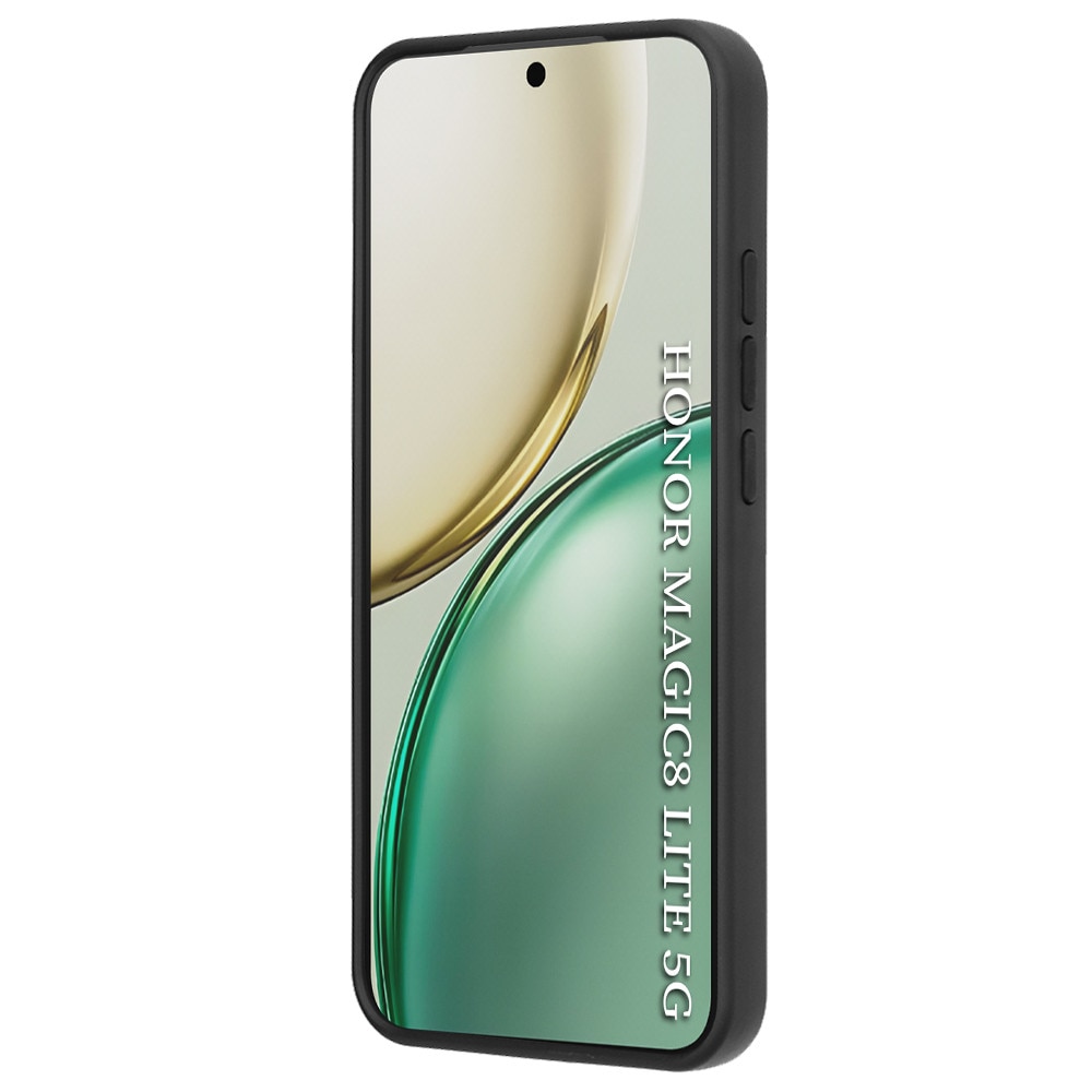 Husa de protectie pentru Honor Magic 8 Lite premium cu inel stand rotativ, suport magnetic si bumper anti-alunecare - negru