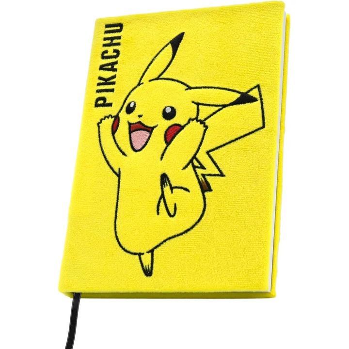 Notebook A5 Premium Plush Cover Pokemon - Pikachu