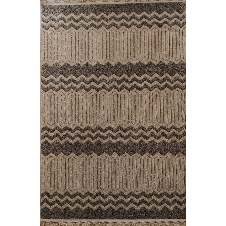Covor, Evel, UTO 67, Din Sfoara, Stil Boho, 160x230 cm, Interior-Exterior, Material 100% Polipropilen, Forma Dreptunghiulara, Tip Bucle, Gramaj Aproximativ 1500 g/m², Bej