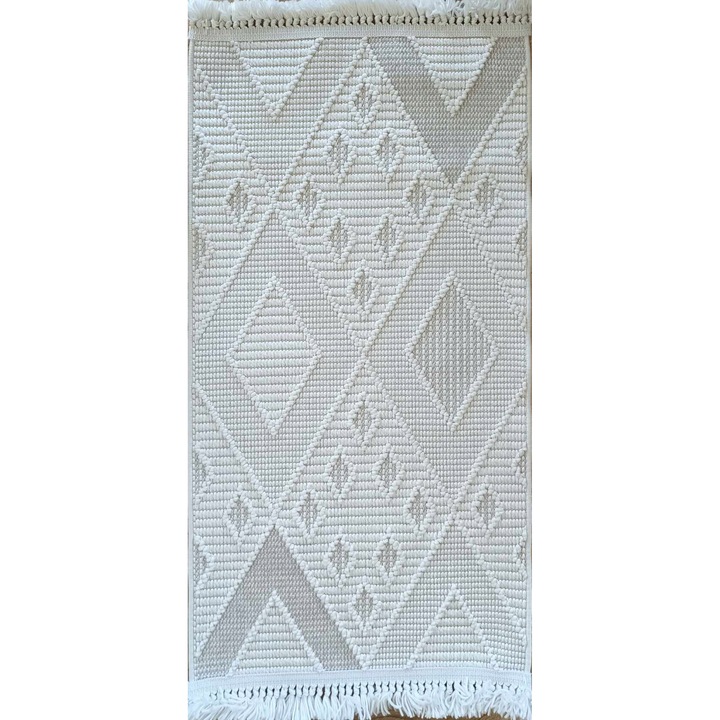 Covor, Evel, UTO 13, Din Sfoara, Stil Boho, 60x110 cm, Exterior-Interior, Material 100% Polipropilen, Forma Dreptunghiulara, Tip Bucle, Gramaj Aproximativ 1500 g/m², Crem