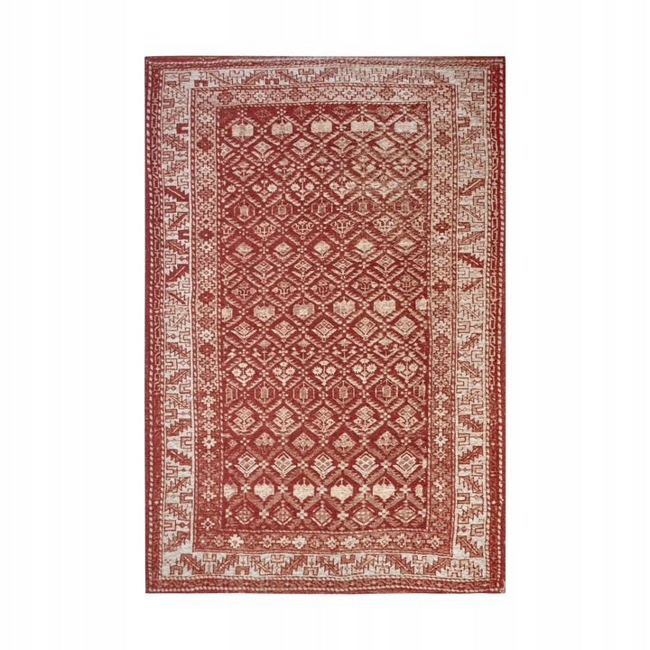 Covor, Hanse Home, Model Clasic, 200x285 cm, Material Acril, Bumbac, Poliester, Forma Dreptunghiulara, Model Senil Clasic Rosu, Tesut Plat, Tip Cu Fir Scurt, Certificat Oeko-Tex Standard 100, Rosu