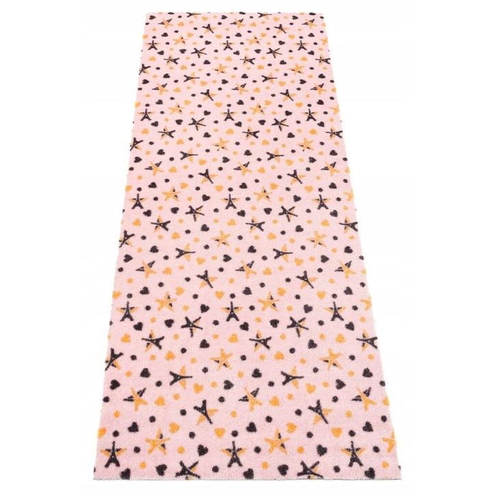 Covor, Elle Decor, 60x170 cm, Material 100% Polipropilen, Spate Cauciuc Nitrilic, Antiderapant, Certificat Oeko-Tex Standard 100, Gramaj 2000 g/m², Roz