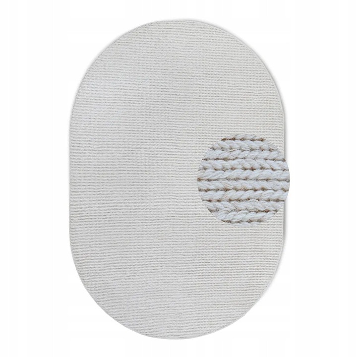 Covor Din Lana, Villeroy & Boch, Francois, 160x230 cm, Tesut Manual, 100% Lana, Forma Ovala, Potrivit Pentru Interior, Crem